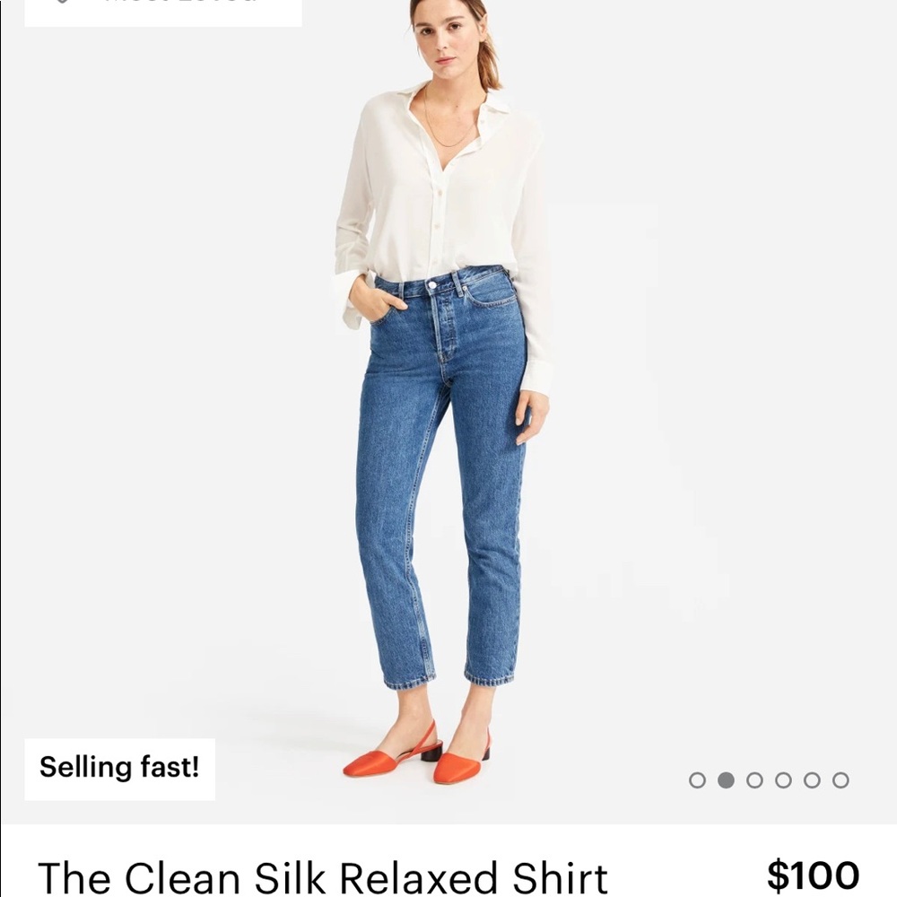 Everlane clean silk shirt
